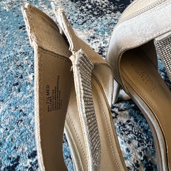 Stunning Silver Glitter Heels Size 7.5 - Picture 2 of 8